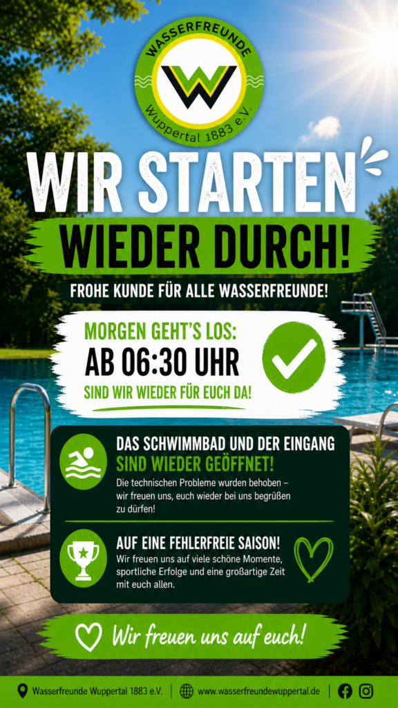 Wir starten wieder durch!